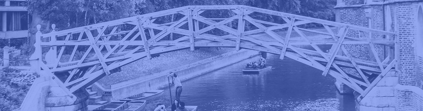 math bridge cambridge geometric bridge over water blue